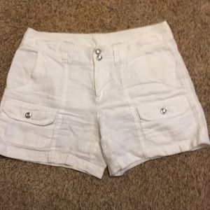 INC women’s white linen shorts size 6
